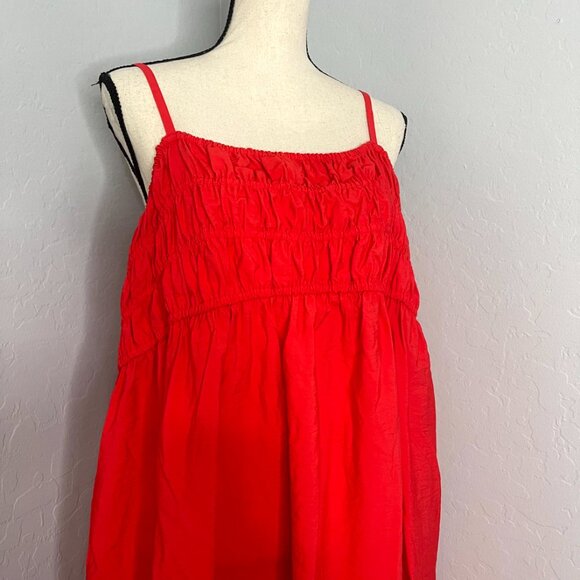 A New Day Airy Smocked Bodice Dark Coral Strappy Maxi Dress XXL - Picture 3 of 7